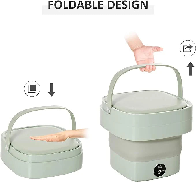 Foldable Mini Laundry Machine | Portable Travel Washing Machine - StylesNest Arabia