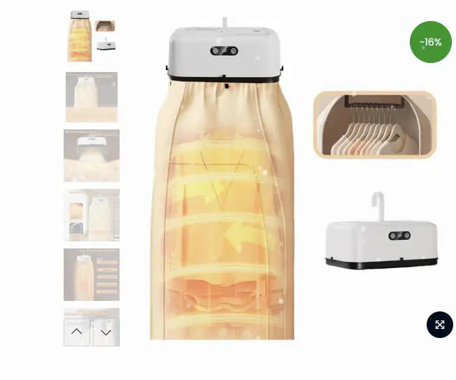DENX Portable Clothes Dryer | Folding Electric Clothes Dryer 600W - StylesNestArabia