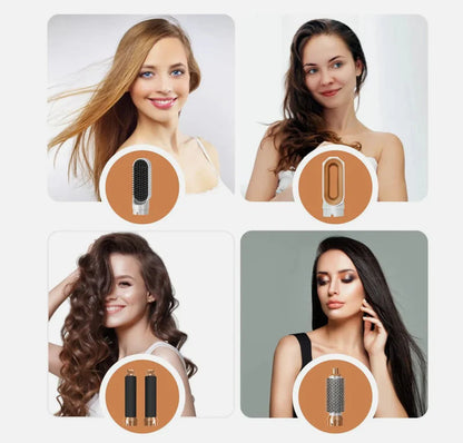 5-in-1 Hair Styler & Hot Air Brush | Curl, Straighten & Volumize - StylesNest Arabia