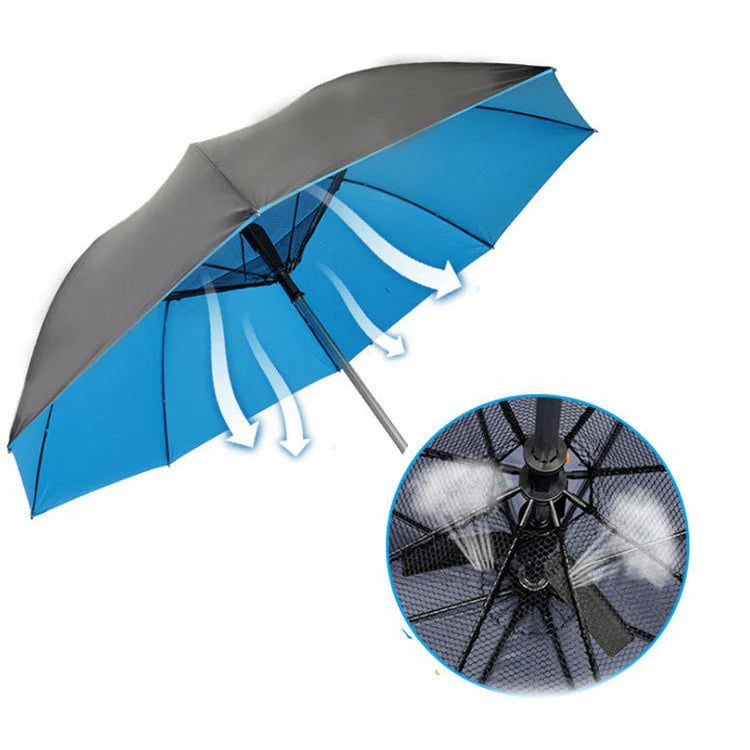 Fan Umbrella – USB Rechargeable Umbrella with Built-In Cooling Fan