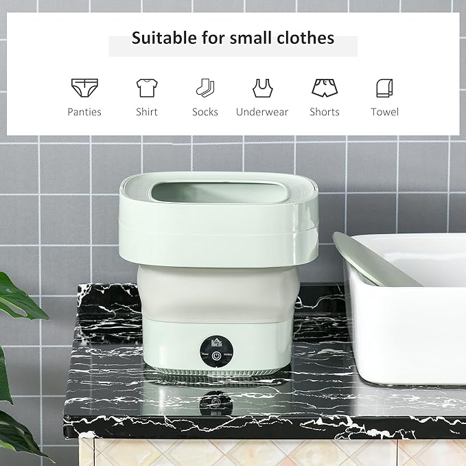 Foldable Mini Laundry Machine | Portable Travel Washing Machine - StylesNest Arabia