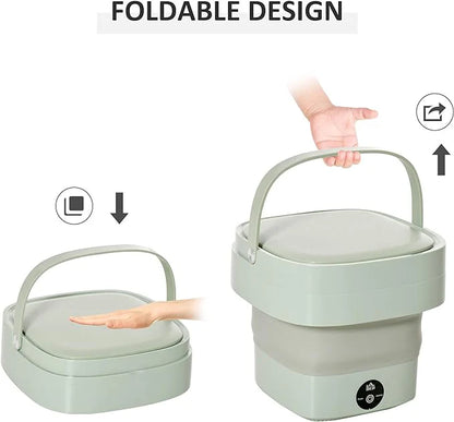 Foldable Mini Laundry Machine | Portable Travel Washing Machine - StylesNest Arabia