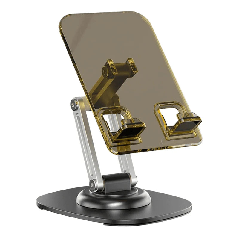 HEPU Universal Mobile & Tablet Metal Stand – Foldable Adjustable Desk Holder