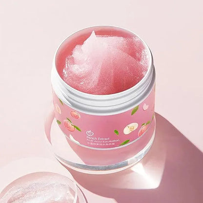 Peach Exfoliating Body Sugar Scrub for gentle exfoliation, smoother skin, hydration, and body care