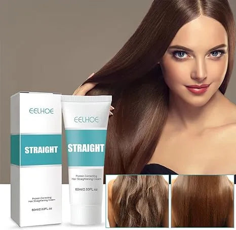 EELHOE Protein Correcting Hair Straightening Cream 60ml for smoother, softer, and frizz-controlled hair.