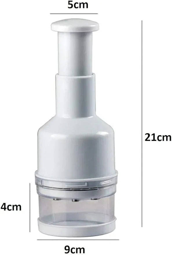 Manual Garlic & Vegetable Chopper | Hand Press Garlic Mincer & Food Cutter Zambeel