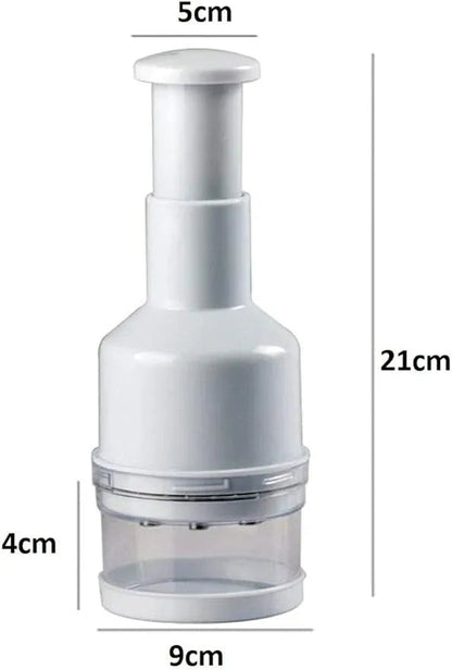 Manual Garlic & Vegetable Chopper | Hand Press Garlic Mincer & Food Cutter Zambeel