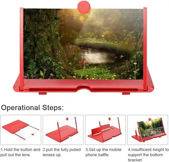 3D Mobile Screen Magnifier | Foldable Phone Screen Amplifier Stand - StylesNestArabia