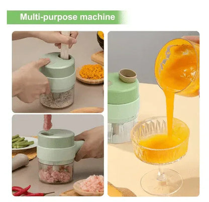 Mini USB Rechargeable Electric Food Chopper | Portable Wireless Vegetable & Garlic Chopper Zambeel