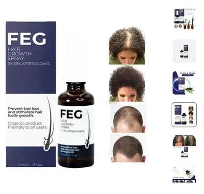 FEG Hair Growth Spray 50ml – Herbal Hair & Scalp Nourishing Spray for Stronger, Healthier Looking Hair
