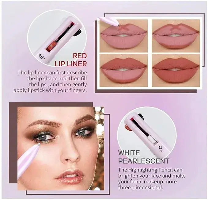 4 in 1 Makeup Pen | Eyeliner, Lip Liner, Brow Pencil & Highlighter - StylesNestArabia