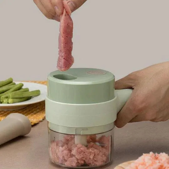 Mini USB Rechargeable Electric Food Chopper | Portable Wireless Vegetable & Garlic Chopper Zambeel