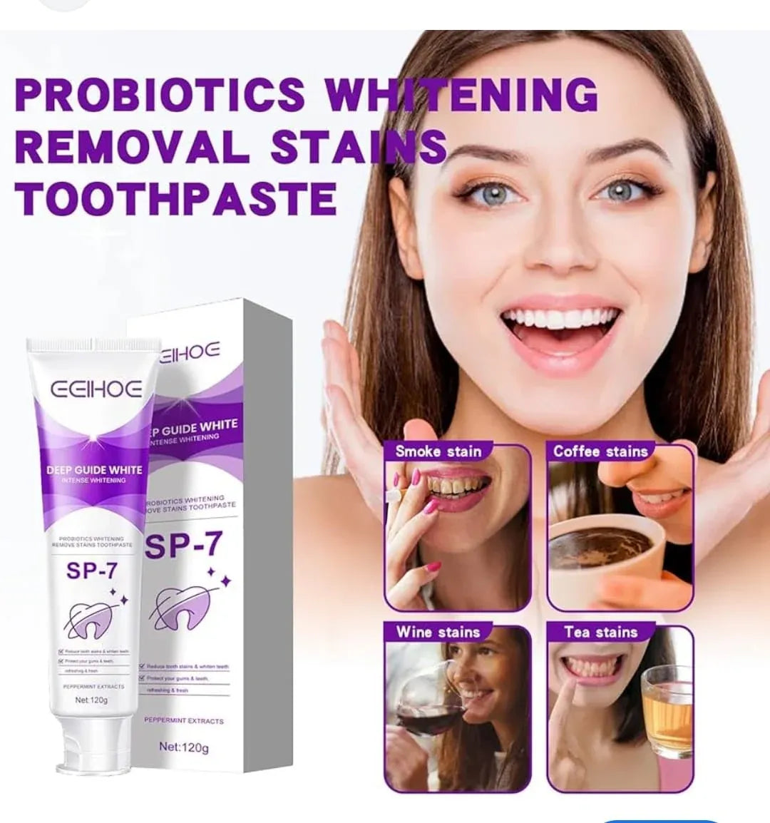 Deep Clean Whitening Toothpaste 120g | Fresh Breath & Enamel Protection Zambeel