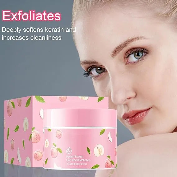 🔥Peach Exfoliating Body Sugar Scrub | Gentle Skin Brightening & Moisturizing Body Polish Zambeel