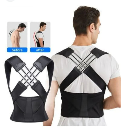 🔥Adjustable Back Posture Corrector Brace for Men & Women | Upper Back & Shoulder Support Zambeel