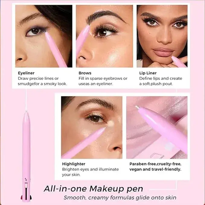 4 in 1 Makeup Pen | Eyeliner, Lip Liner, Brow Pencil & Highlighter - StylesNestArabia