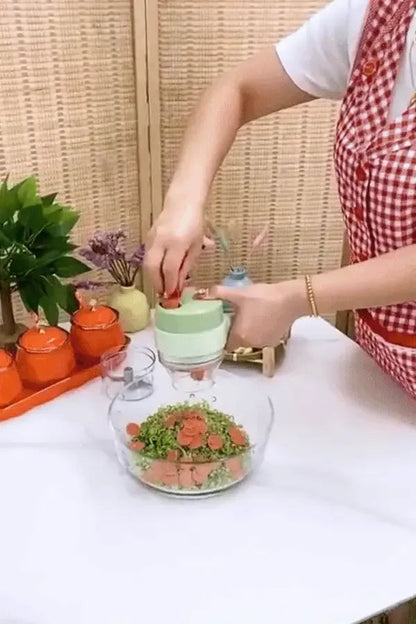 Mini USB Rechargeable Electric Food Chopper | Portable Wireless Vegetable & Garlic Chopper Zambeel