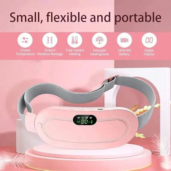 Relieve Period Cramps Fast | Portable Menstrual Heating & Massage Belt