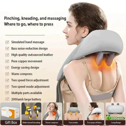 🔥Muscle Magic Massage Pillow – Rechargeable Neck & Body Massage Pillow