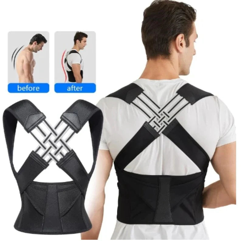 Adjustable Back Posture Corrector | Shoulder & Back Support Belt - StylesNest Arabia