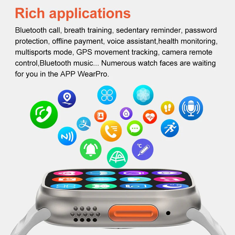 X8 Ultra Max Smart Watch – Wireless Charging Fitness Watch